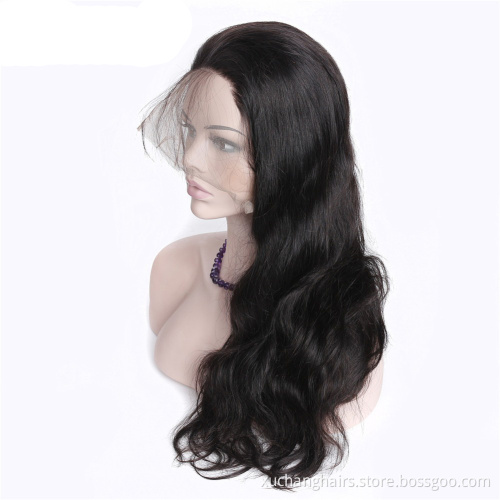 Wholesale European Human Hair Frontal Wigs,Virgin Hair Transparent Lace Front Wigs For Black Women